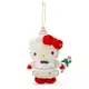 小禮堂 Hello Kitty 絨毛吊飾 玩偶吊飾 聖誕吊飾 玩偶鑰匙圈 (紅 2020聖誕節)