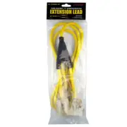 2 METRE Y EXTENSION LEAD CORD 'Y' 240V SOCKETS 1X MAINS Plug To 2X MAINS SOCKET