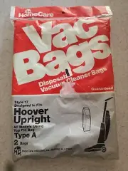 Home Care 2 Pack Vacuum Cleaner Bags Type A Hoover Convertible Concept Style 17