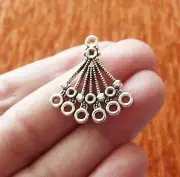 2x Fan Chandelier Earring Findings 6 Hole Multi Connector Pendant Jewelry Making