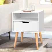 ALFORDSON Bedside Table Nightstand Storage Cabinet White