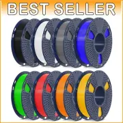 Strong & Reliable 3D Printer PLA+ Filament - 8 Mini Spools 0.25kg, Multi-Color