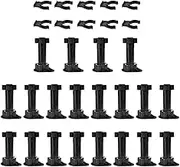 Dighchyu 20Pcs Furniture Feet Adjustable Cupboard Foot Leg Unit Cabinet Legs with Board Clips for Kitchen Bathroom Cabinet