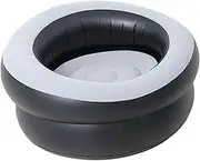 Inflatable Ch Sofa Blow up Lounger Inflatable Couch for Beach Bedroom Garden, Gray Black