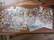 Victorian Die Cuts Scraps 5 Sheets and 2 Cards and Envelopes NIP