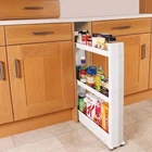 Spice Rack 3 4 Tier Slide Out Storage Tower Holder Kitchen Trolley Bathroom Roll