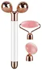 3-IN-1 Jade Roller 3D Roller Roller & Face Massager, Rose Quartz