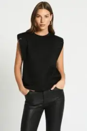 Sass & Bide Pinnacle Tank Top Black Sequin RRP $150 XXS