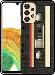 [GlamCase] for Samsung Galaxy A23 5G / 4G, Samsung Galaxy A23 5G / 4G Case - Vintage Cassette Printed Slim & Sleek Cute Plastic Protective Designer Back Phone Case/Cover for Galaxy A23 5G / 4G