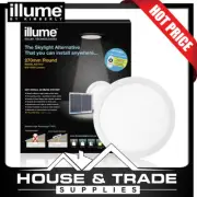 Illume Skylight Alternative 270mm Round Roof Solar WHITE FRAME KIS1012