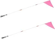 NULYLU 2 Sets Bicycle Flagpole Bikes Mini Bike Emblems Bike Supplies Bike Safety Flag Bike Stem Bike Warning Flag Bike Flag Pole Safety Flags Cycling Safety Flag Glass Fiber
