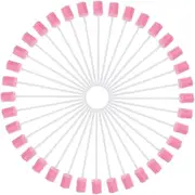 ULTNICE 100pcs Disposable Oral Care Swabs Tooth Cleaning Mouth Swabs Toothette Oral Swabs (Pink)