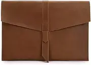 [SLEDEZ] Leather File Folder Leather File Pouch Resource Shelter Pouch Hand Briefcase(Brown)