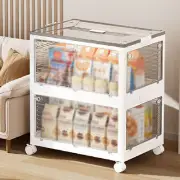 Collapsible Storage Bins With Wheel Organization Folding Stackable Storage