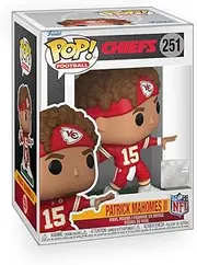 Pop Football: KC Chiefs - Patrick Mahomes with Red Headband Vinyl Figure Bundle with Compatible Funko Box Protector