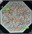 18" Marble Coffee Table Top Sea Shells Random Work Inlay Art Handmade Home Decor