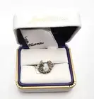 Landstrom's® Sterling Silver Opal Ring w Rose Size 6 FAST SHIPPING