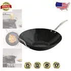 Aluminized Steel 14-Inch Wok with Oven Safe Ceramic Coating & Stainless Handles