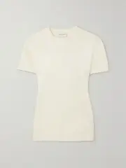 [AZ FACTORY] AZ FACTORY - Mybody Stretch-knit Top - White - S S White