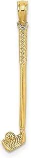 [JewelryWeb] 5.1mm Gold 3 d Single Golf Club With Ball Charm