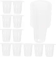 Sosoport Waterproof Pp Planting Baskets Hydroponic Net Cups Mesh Net Cups Germination for Houseplants
