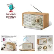 YOWGUIF AM FM Radio Classic Retro Wood Table Radio Bluetooth Speakers Radios ...