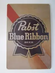 12" x 8" Pabst Blue Ribbon Beer Tin Sign