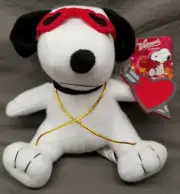 SNOOPY WHITMAN'S SAMPLER Valentines Plush Stuffed HEART & SUNGLASSES