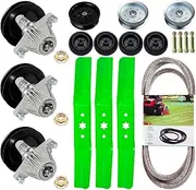 Deck Rebuild Kit for MTD Cub Ca det Crafts man 54" RZT L54KH S54 ZT S54KH Z6600, 918-06978 Spindle (3p)/942-05056 Blade(3p)/954-04329 B elt(1p)/GY22082 Idler(2p)/756-04511B Idler(1p)/Deck Wheels(4p)