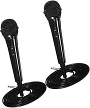 Gatuida 2pcs Wired Dynamic Microphone for Singing Karaoke and Live Streaming Handheld Vocal Mic with Connector for Home Use Amplifier Compatibility and Audio Clarity