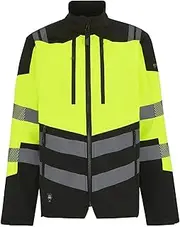 [Regatta Professional] Mens Hi-Vis 3 Layer Soft Shell Jacket (UK Size: M) (Black/Yellow)