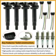 Ignition Coil & Spark Plug w/plug for 00-2017 Toyota Prius Yaris Echo 1.5L UF316 (for: Toyota)