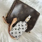 Louis Vuitton Large Luggage Tag Monogram Canvas Black & White Rare Limited
