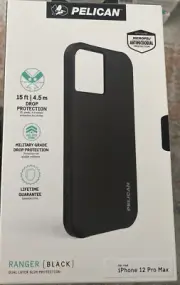 Pelican Ranger Case for iPhone 12 Pro Max - Black Brand New Dual Layer
