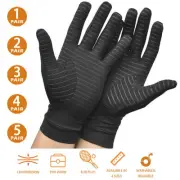 88% Copper Infused Compression Full Finger Gloves for Arthritis Pain Relief - AU
