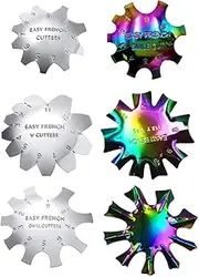 Nail Supplies Accessories Manicure Template Nail Trimmer Cutter 6 Pack Stainless Steel Set