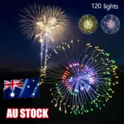 120 LED Fireworks LED Fairy String Lights Starburst Xmas Garden Night Lamp HBC