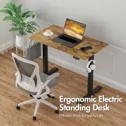 Advwin Electric Standing Desk Height Adjustable 100cm Walnut