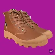 AIGLE Men's Tenere Leather Lace Up Boots, Grip Soles, Camel, UK 5/FR 38/US 6.5