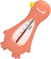 Sosoport Bathtub Thermometer Bath Toy Measure Water Temperature Non-Toxic Plastic Coral Red