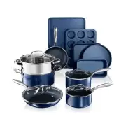 Granitestone 15 Pc Kitchen Pots and Pans Set Non Stick, Kitchen Cookware Sets...