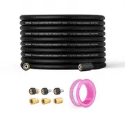 VEVOR Pressure Washer Hose, 100FT, 1/4" Kink Free M22-14mm Brass Thread Replacement For Most Brand Pressure Washers, 3/4'' Bending Radius, 4200 PSI He