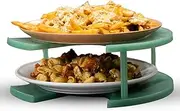 Doublewave Teal Two-Tier Microwave Plate Stacker | Reliable and safe BPA-free polypropylene | Perfect for busy professionals | Large (12.5 inches) contemporary style