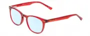 Prive Revaux Show Off Single Womens Round Blue Light Glasses in Red Crystal 48mm