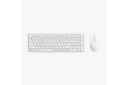 RAPOO 9320M Bluetooth 4.0, 5.0 + 2.4G Wireless Multi-mode Keyboard Mouse Combo, Aluminum Base, 2400 DPI, 10M Range, Compact White Retail Pack