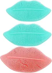 OFFIGAM 3pcs Facial Cleansing Brush Soft Cleaning Tools for Exfoliating Lips Deep Face Cleansing Lightweight Portable Skincare Accessories for Makeup Removal and Blackhead Treatment