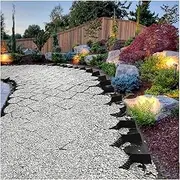 2" Thick Gravel Ground Grid 3ft/ 5ft/ 10ft/ 15ft/ 20ft/25ft/ 30ft Stabilization Grids，Steep Hill/Slope Ground Grid Paver，for Steep Driveways/Retaining Walls(3x8m(10x26ft))