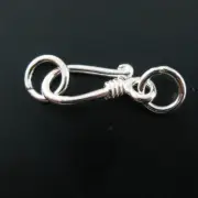 Sterling Silver Hook Clasp (Sold Per 2 Pieces)