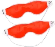 Relaxing Gel Eye Mask Cold Pack Warm Hot Heat Ice Cool Pad Puffiness Headache - Adjustable, Comfortable, and Safe for Daily Use