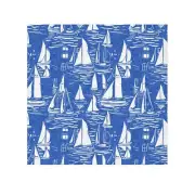 Nautical Sailing Face Towel - Coastal Decor for Home & Beach
